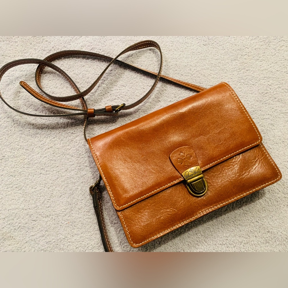 Patricia Nash Tan Brown Leather Crossbody